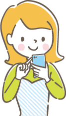 スマホを操作する女性のイラスト