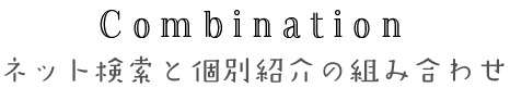 ネット検索と個別紹介の組み合わせ / スマホ