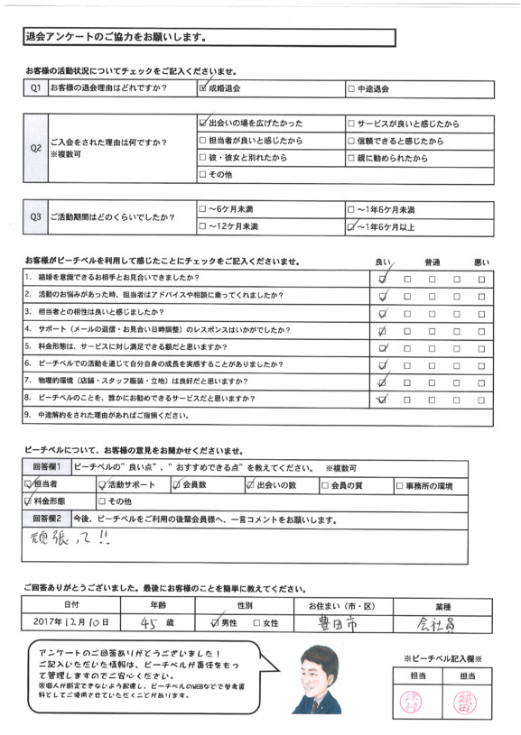 20171210｜退会アンケート